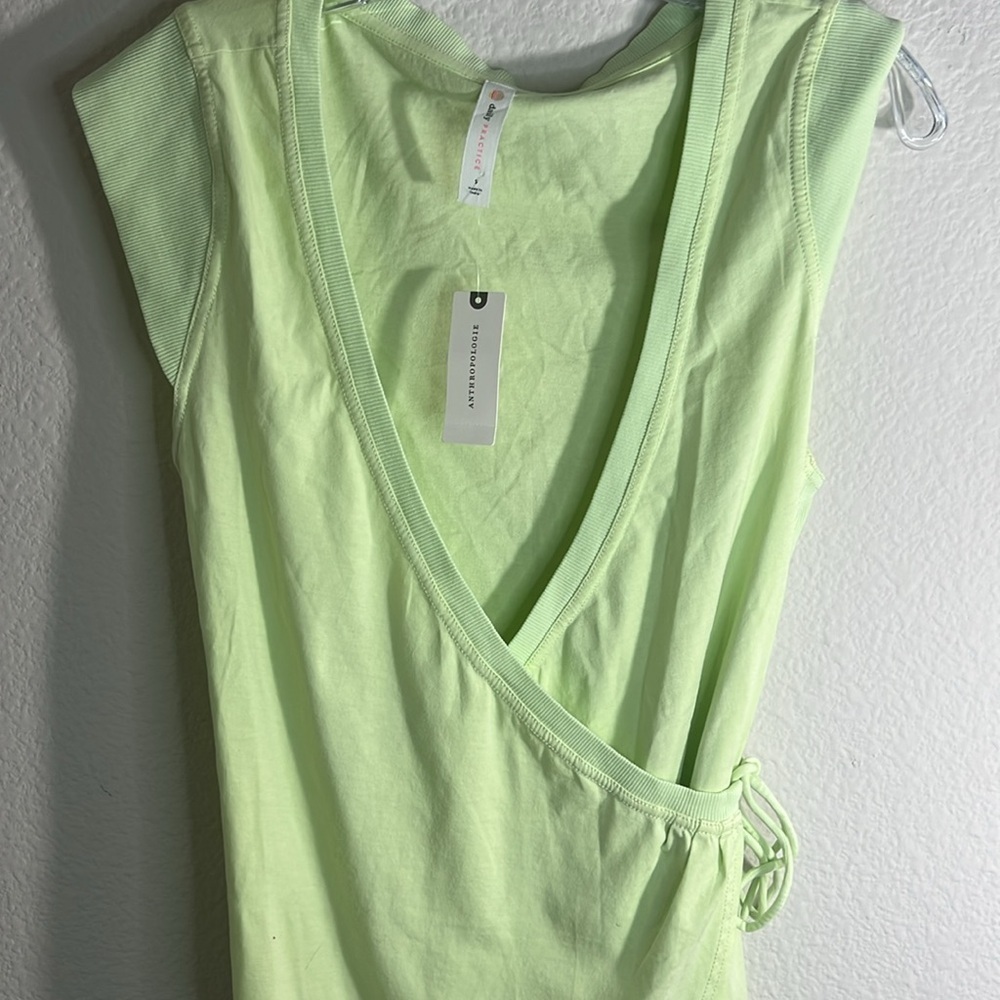 Anthropologie women’s mini dress Daily Practice V-Neck cotton NWT summer vacay - Picture 11 of 16